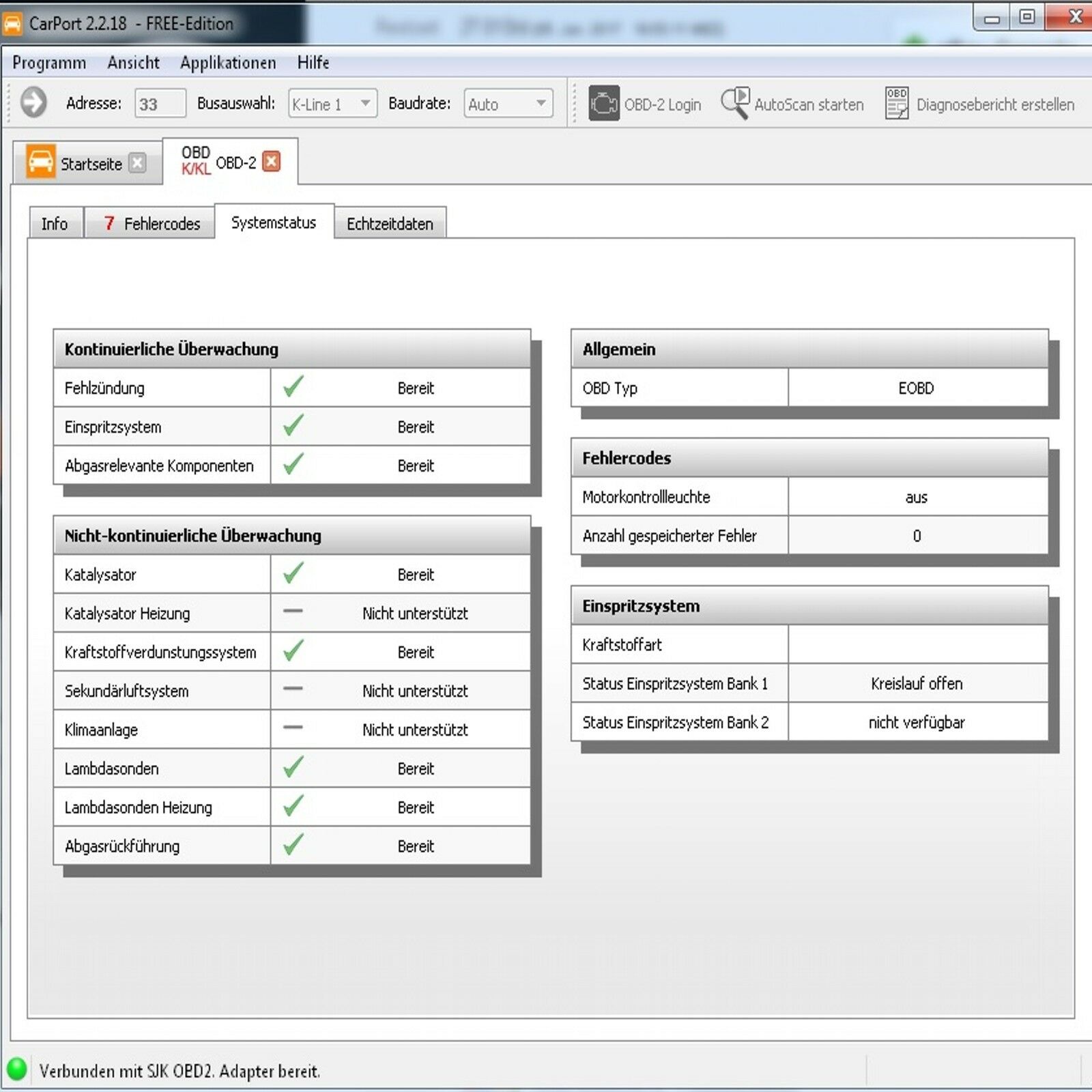 ALLE Marken Diagnose Interface OBD2 KFZ Diagnose Gerät + Carport Lizenz Software